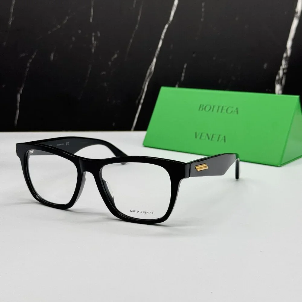 NEW BOTTEGA VENETA BV1120OA 001 BLACK SQUARE WOMEN EYEGLASSES
